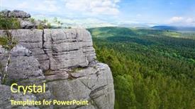  Presentation with green mountains - Cool new slides with green labyrinth - szczeliniec wielki in stolowe mountains backdrop and a tawny brown colored foreground
