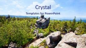  Presentation with mountain view california - Slides having green labyrinth - view on szczeliniec wielki mountain background and a  colored foreground