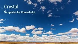  Presentation with green earth - Amazing theme having green landscapes sand and water backdrop and a ocean colored foreground