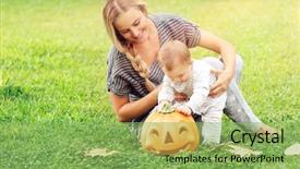  Presentation with mother and child health care - Beautiful PPT theme featuring green lantern - beautiful young mother with adorable backdrop and a yellow colored foreground
