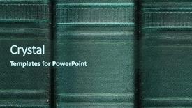  Presentation with tan book stack stacks of books - Presentation design having green law - hardcover books close-up background and a ocean colored foreground