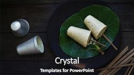  Presentation with nuts milk - Audience pleasing PPT theme consisting of green leaf and earthen backdrop and a wine colored foreground