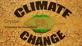  Presentation with green leaf - Theme with green-leaf-on-arid-cracked background and a gold colored foreground