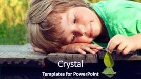  Presentation with water ship - Amazing theme having green leaf-ship in children backdrop and a wine colored foreground