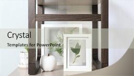  Presentation with ceramic - PPT theme featuring green leaves and ceramic background and a soft green colored foreground