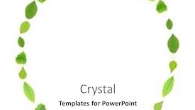  Presentation with green leaves - Beautiful presentation featuring green-leaves-shaped-as-frame backdrop and a white colored foreground