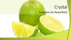  Presentation with lemon lime - Beautiful theme featuring green lemon - fresh ripe lime isolated backdrop and a yellow colored foreground