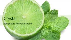  Presentation with lemon lime - Audience pleasing slide deck consisting of green lemon - lime and mint backdrop and a  colored foreground
