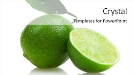  Presentation with lemon lime - Slides with green lemon - lime background and a  colored foreground