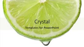  Presentation with lemon lime - Audience pleasing slide deck consisting of green lemon - single cross section of lime backdrop and a yellow colored foreground