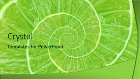  Presentation with lime - PPT layouts with green lemon - spiral background made of juicy background and a yellow colored foreground