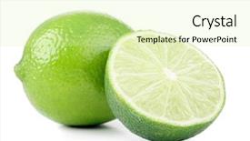  Presentation with cancer lemon green ribbon - Cool new PPT layouts with green lemon and slice isolated backdrop and a  colored foreground