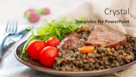  Presentation with carrots - Slides with green-lentils-with-smoked-pork background and a lemonade colored foreground