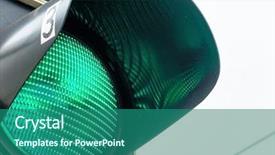  Presentation with traffic light - Audience pleasing theme consisting of green light at traffic lights backdrop and a ocean colored foreground