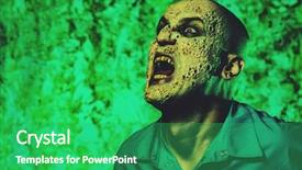  Presentation with light green - Beautiful presentation theme featuring green light desparation hopelessness backdrop and a shamrock green colored foreground