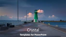  Presentation with western - Theme featuring green-lighthouse-on-the-western background and a dark gray colored foreground