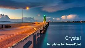  Presentation with western - Presentation theme enhanced with green-lighthouse-on-the-western background and a ocean colored foreground