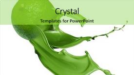  Presentation with white green - Theme featuring green lime with pait splash background and a yellow colored foreground