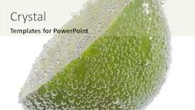  Presentation with lime - Amazing slide set having green lime with water bubbles backdrop and a soft green colored foreground