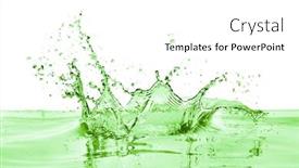  Presentation with white green - Colorful PPT theme enhanced with green-liquid-splash-on-white backdrop and a white colored foreground