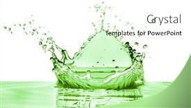  Presentation with liquid - Audience pleasing slides consisting of green-liquid-splash-on-white backdrop and a white colored foreground