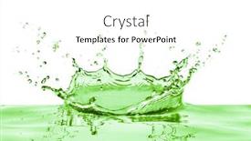  Presentation with white green - Presentation having green-liquid-splash-on-white and a  colored foreground