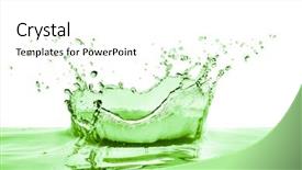  Presentation with white and green generic - Beautiful presentation design featuring green liquid splash on white backdrop and a white colored foreground