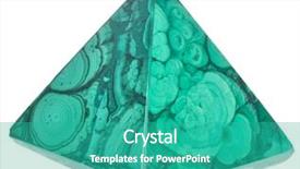  Presentation with pyramid - Beautiful PPT layouts featuring green malachite pyramid isolated on white background backdrop and a teal colored foreground