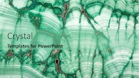  Presentation with stone - Amazing slide deck having green-malachite-stone-texture-macro backdrop and a seafoam green colored foreground