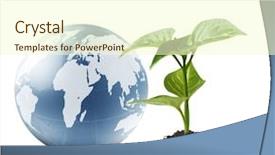  Presentation with eco - Slides featuring green map - globe concept eco background and a  colored foreground