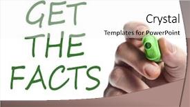  Presentation with marker - Beautiful slides featuring green marker get the facts backdrop and a white colored foreground