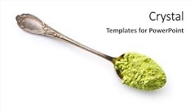  Presentation with matcha green tea - Presentation theme consisting of green matcha tea powder background and a white colored foreground