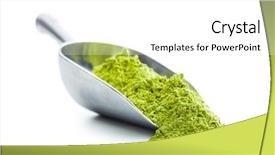  Presentation with matcha - PPT theme enhanced with green matcha tea powder background and a white colored foreground