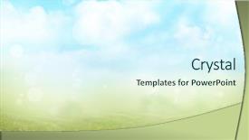  Presentation with green pastures - Amazing presentation design having green meadow and blue sky backdrop and a cool aqua colored foreground