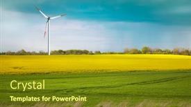  Presentation with farmland - Audience pleasing PPT layouts consisting of green-meadow-and-farmland backdrop and a tawny brown colored foreground