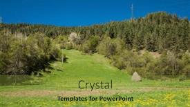  Presentation with bosnia - Slide set with green-meadow-in-beautiful-bosnian background and a gold colored foreground