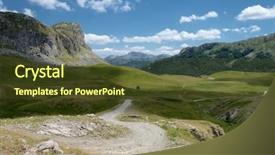  Presentation with dirt - Theme consisting of green meadow in lukavica plateau background and a tawny brown colored foreground