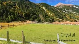  Presentation with forests - Slides consisting of green-meadows-in-the-valley background and a yellow colored foreground