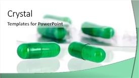  Presentation with capsules green colour - PPT layouts enhanced with fresh natural honey background and a gray colored foreground