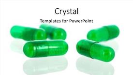  Presentation with white green - Beautiful PPT layouts featuring green medicine in capsules isolated backdrop and a  colored foreground