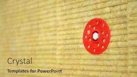  Presentation with green building - Presentation design having green-mineral-wool-are-attached background and a yellow colored foreground