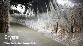  Presentation with romania - Audience pleasing presentation theme consisting of turda salt mine romania europe backdrop and a gray colored foreground