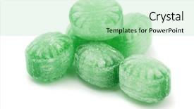  Presentation with candy - Slides enhanced with green mint candy isolated background and a mint green colored foreground
