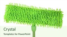  Presentation with white green - Cool new PPT theme with powerlifter performs exercises bench press barbell on competition backdrop and a tawny brown colored foreground