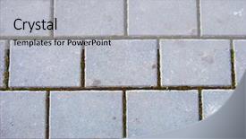  Presentation with moss - Slides enhanced with green moss growing on cobble stones background and a light gray colored foreground