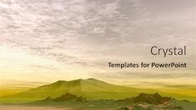  Presentation with beautiful green - Theme featuring green-mountain-landscape-under background and a  colored foreground