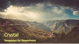  Presentation with armenia - Colorful presentation theme enhanced with green mountains and magnificent cloudy backdrop and a tawny brown colored foreground