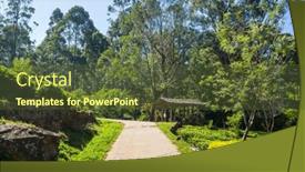  Presentation with plantation - Slides with green-natural-landscapes-tea-plantation background and a tawny brown colored foreground