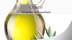  Presentation with olive oil bottle - Presentation design with green-natural-olives-with-bottle background and a white colored foreground