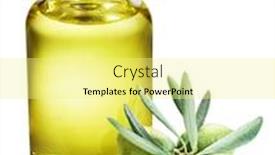  Presentation with olive oil bottle - Presentation design consisting of green-natural-olives-with-bottle background and a blonde colored foreground